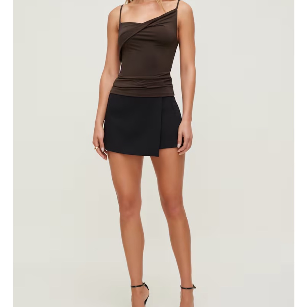 Dynamite - Black Asymmetric Mini Skirt - Classic Women's Skort